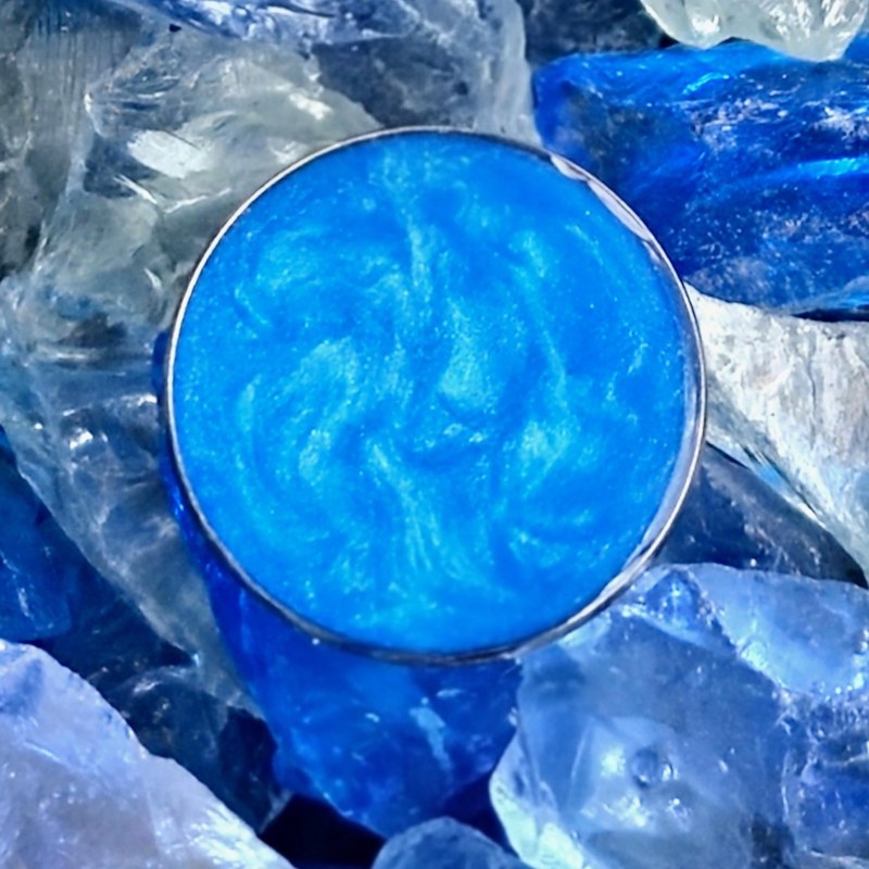 Ocean Blue Swirl Brooch