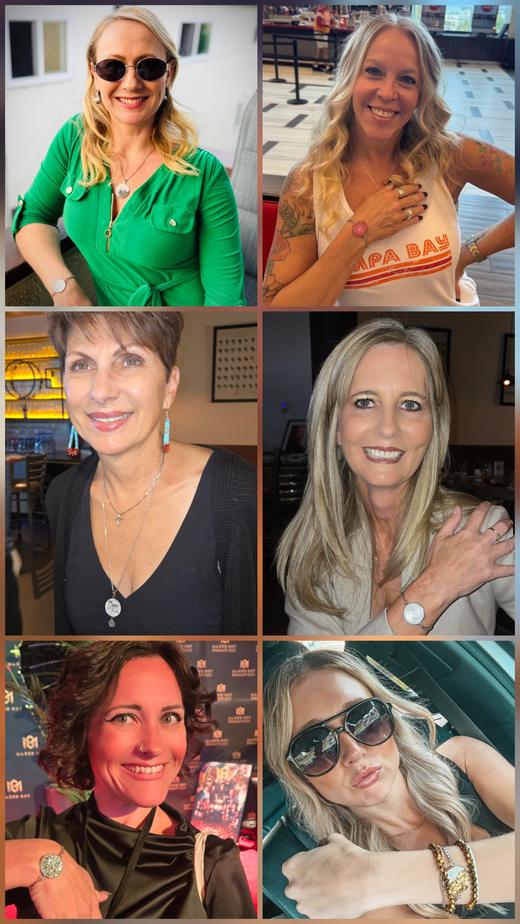 Coastify customer showing off her smart jewelry