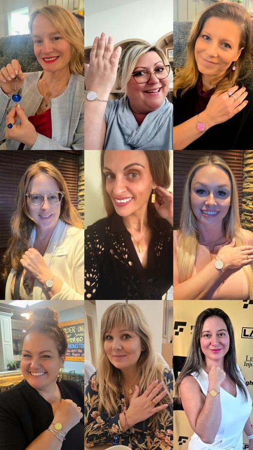 Coastify customer showing off her smart jewelry