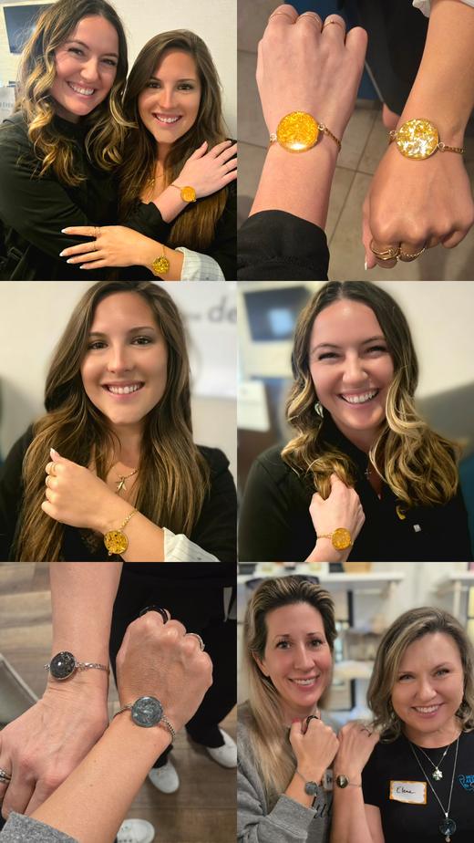 Coastify customer wearing a smart bracelet